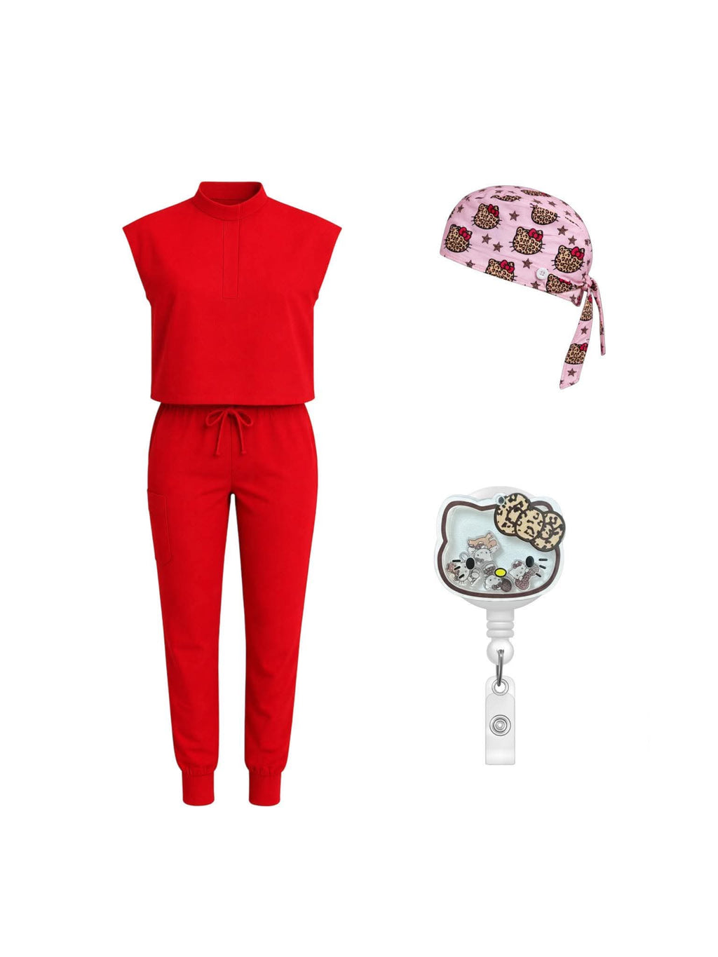 Critical Red Scrub Set