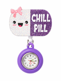 Purple Dose of Calm Clock Badge Reel