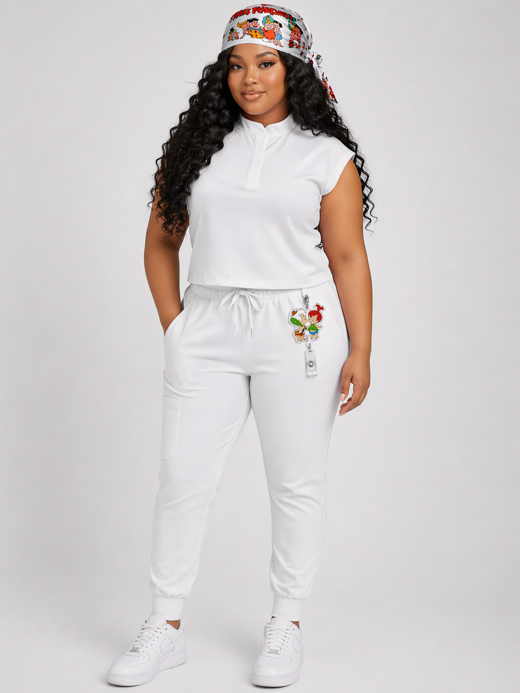 Clinical White Scrub Set