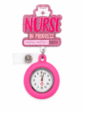 Nurse In Progress Clock Badge Reel