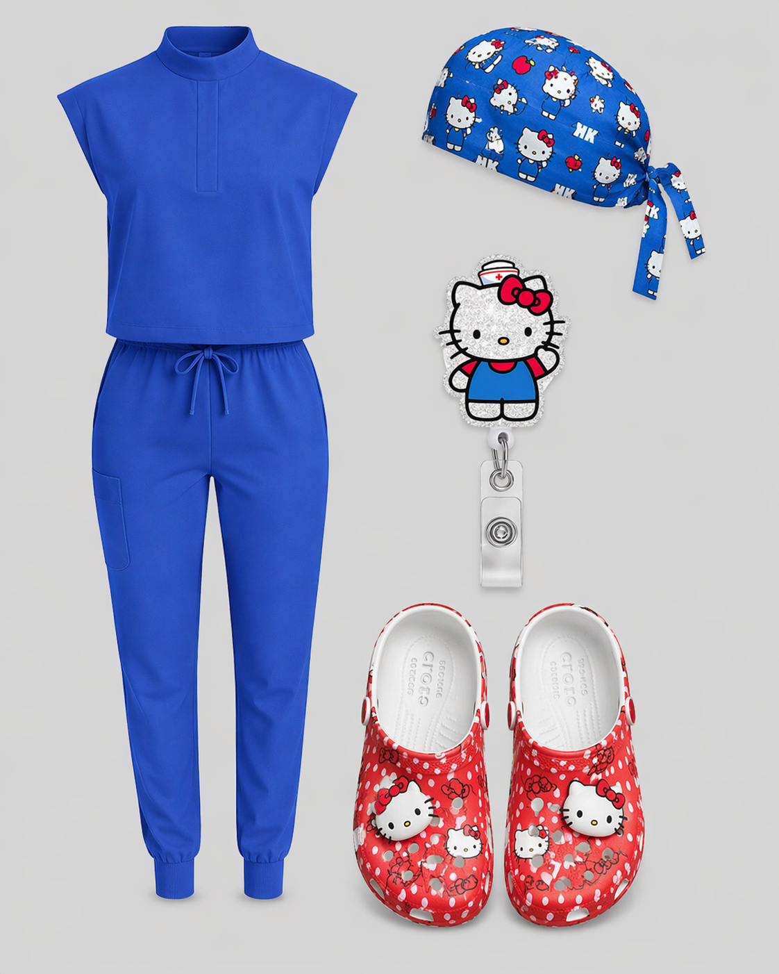 Med Blue Scrub Set