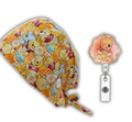 Honey Bee Healing Scrub Cap & Badge Reel Set